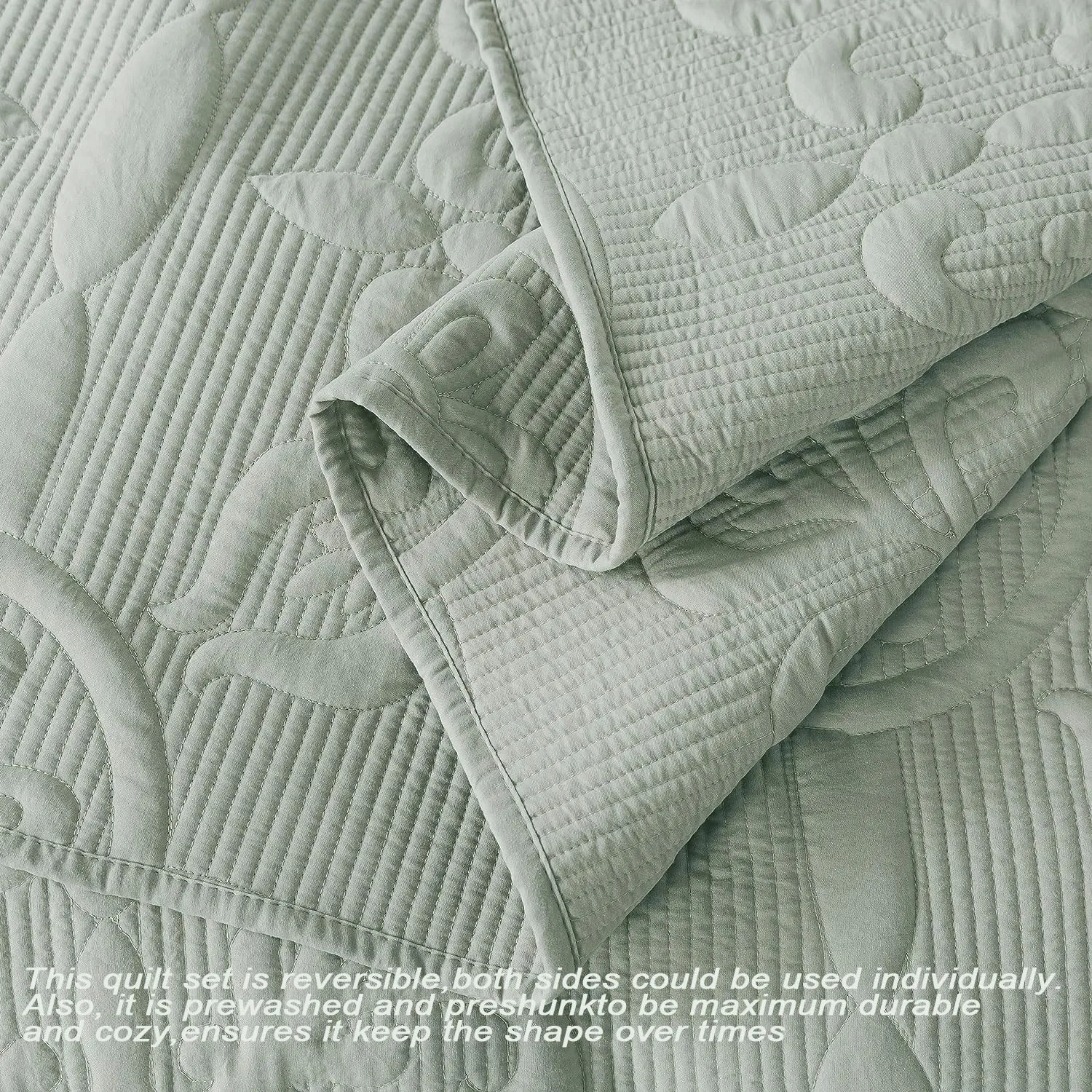 100%polyester hot-selling pattern Austin 3-Piece Over-sized Quilted Bedspread Set