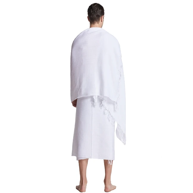 Wholesale high quality lightweight durable sanitary microfiber Muslim Arab Menihram hajj towels