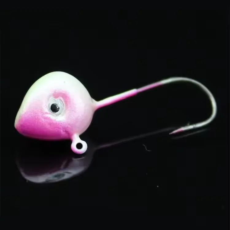 Smano Carbon Steel Fishing Hooks with Small Fish-Shaped Jig Heads 1g/2g/3g/4g/5g/0.5g for Snapper Bass Trout Stream River Lake