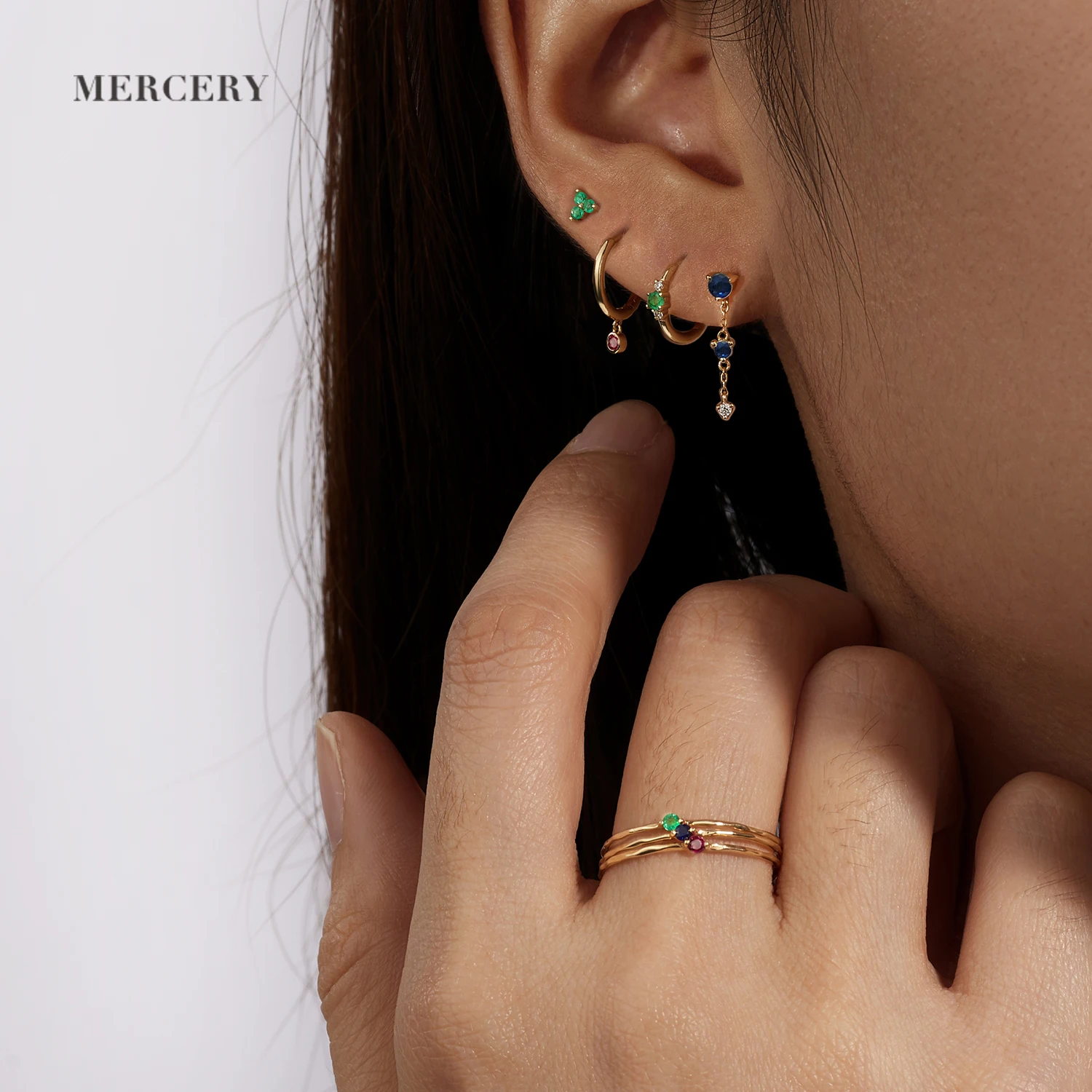 2022 Summer Gemstone Jewellery Earring Necklace 14K Gold Ring Solid Gold Fine Jewelry Jewelry Sets