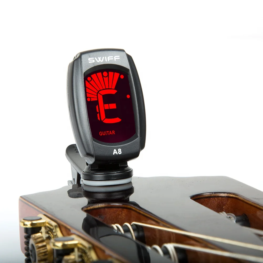 Most accurate A8  color blacklight simple clip on tuner acoustic guitar tuner sale