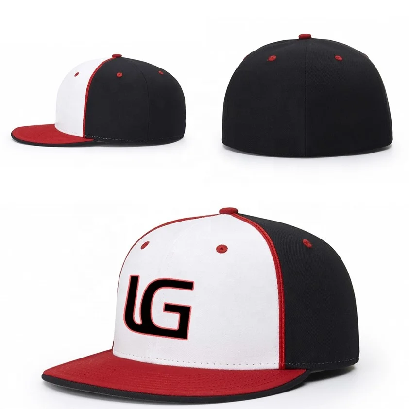 Factory wholesale Wool acrylic gorras closed back fitted mens dad hat sports cap 6 panel custom logo flex fit golf hat polyester