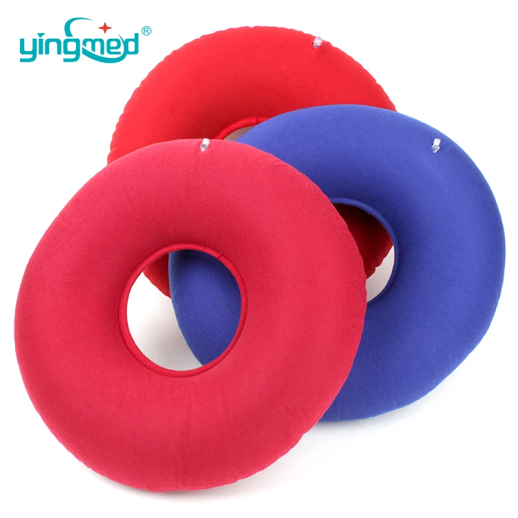 Medical Round Shape Inflatable Donut Wound Hemorrhoid Seat Pad Pressure Relief Pillow Air Cushion Seat