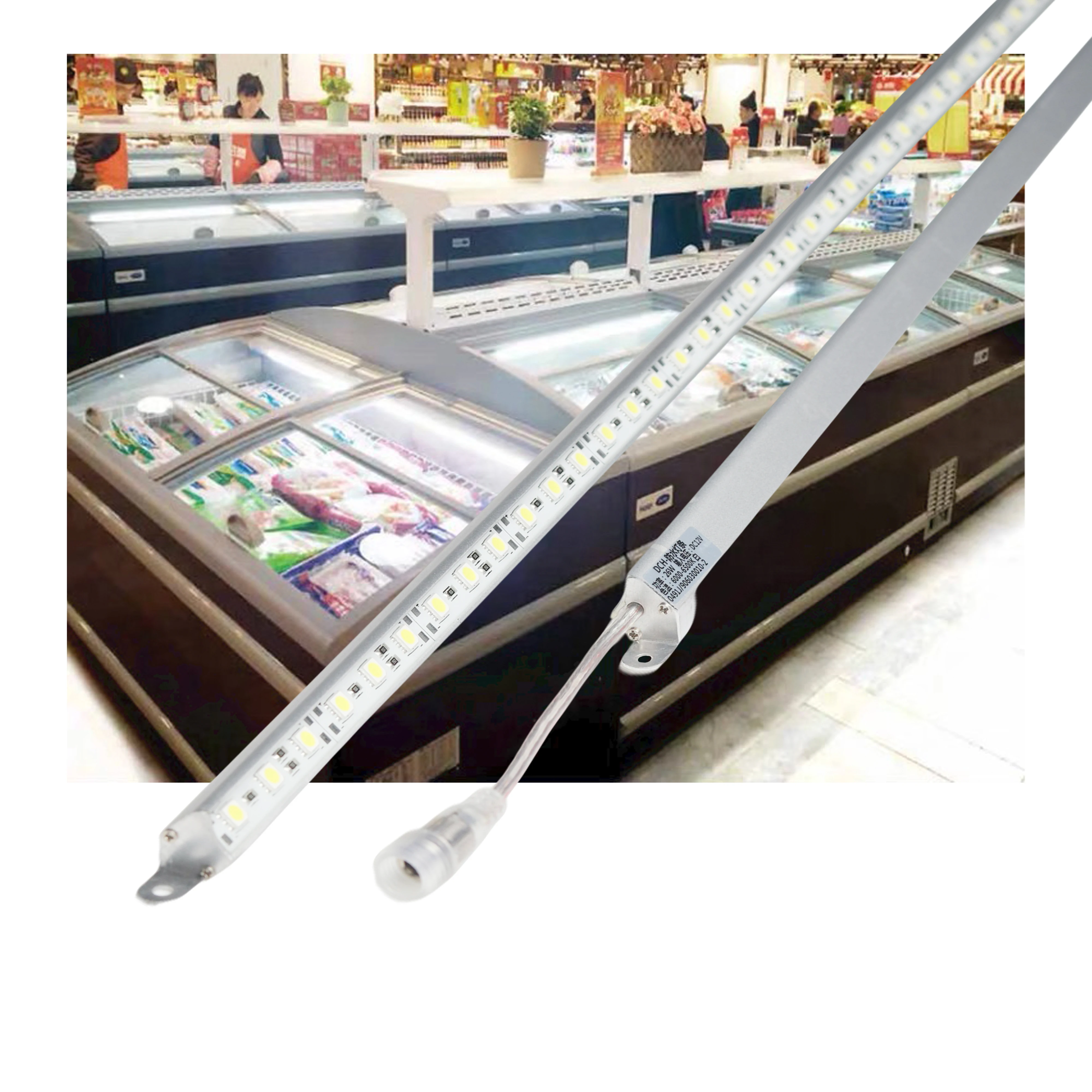 DC 12V 24V 5W V Shape Aluminum LED Strip Light for Freezer IP67 Waterproof Refrigerator Lamp
