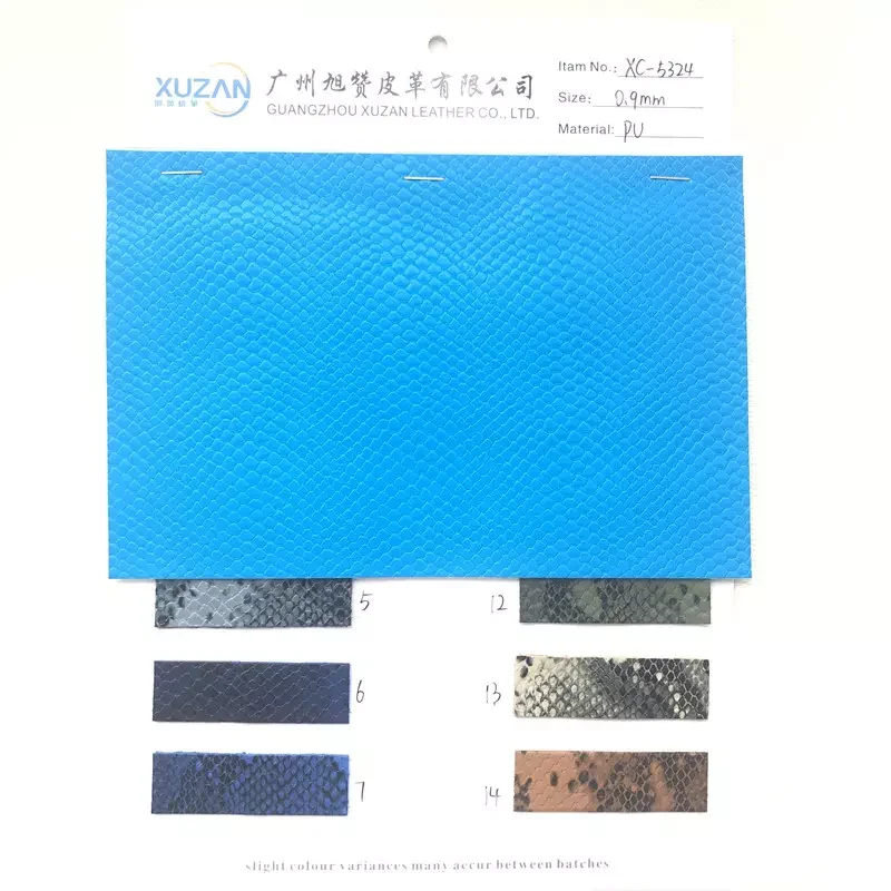 Soft 0.9mm Synthetic  PU Leather Fabric crocodile pu leather  for making women handbags shoes