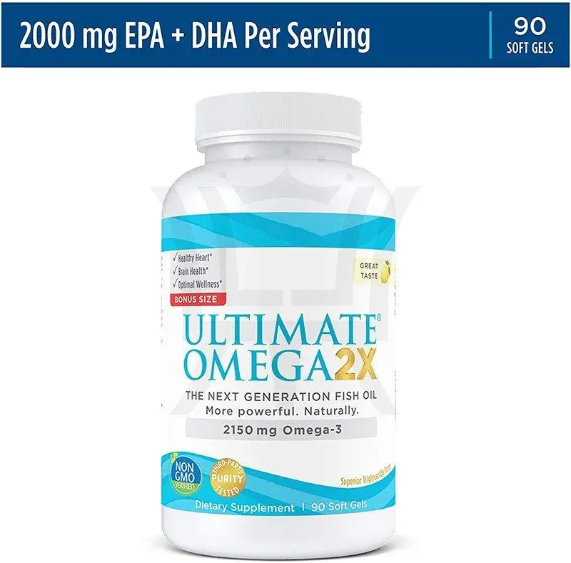  Ultimate Omega 2X лимонный аромат-Высокая мощность омега-3 Рыбное масло с EPA & DHA-стимулирует здоровье мозга и сердца-без