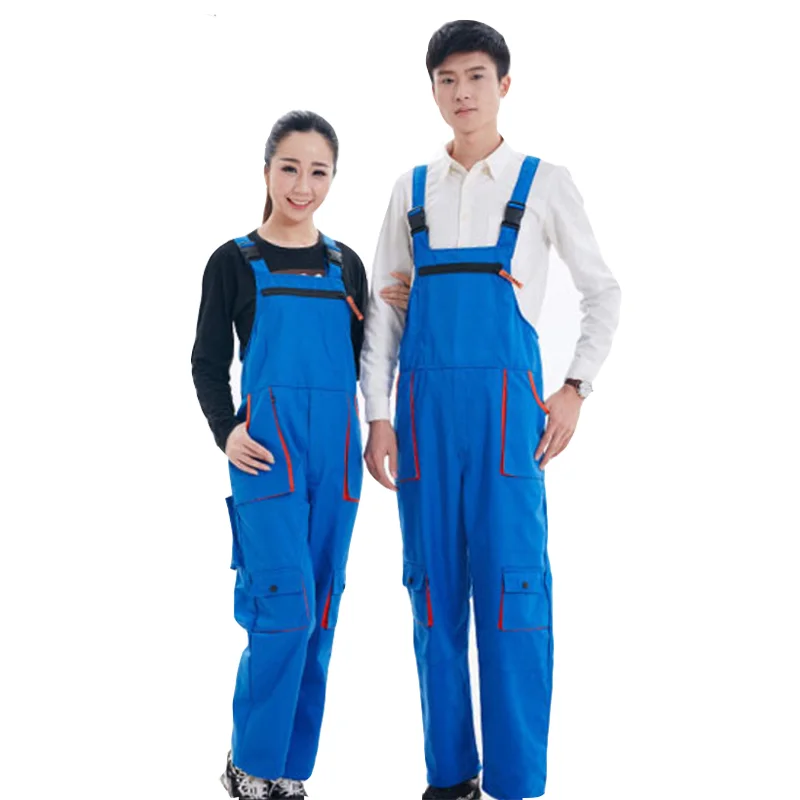 Factory Price Flame Resistant Cotton Denim Outdoor Cargo Trousers Man Safety Uniform Bib Overall