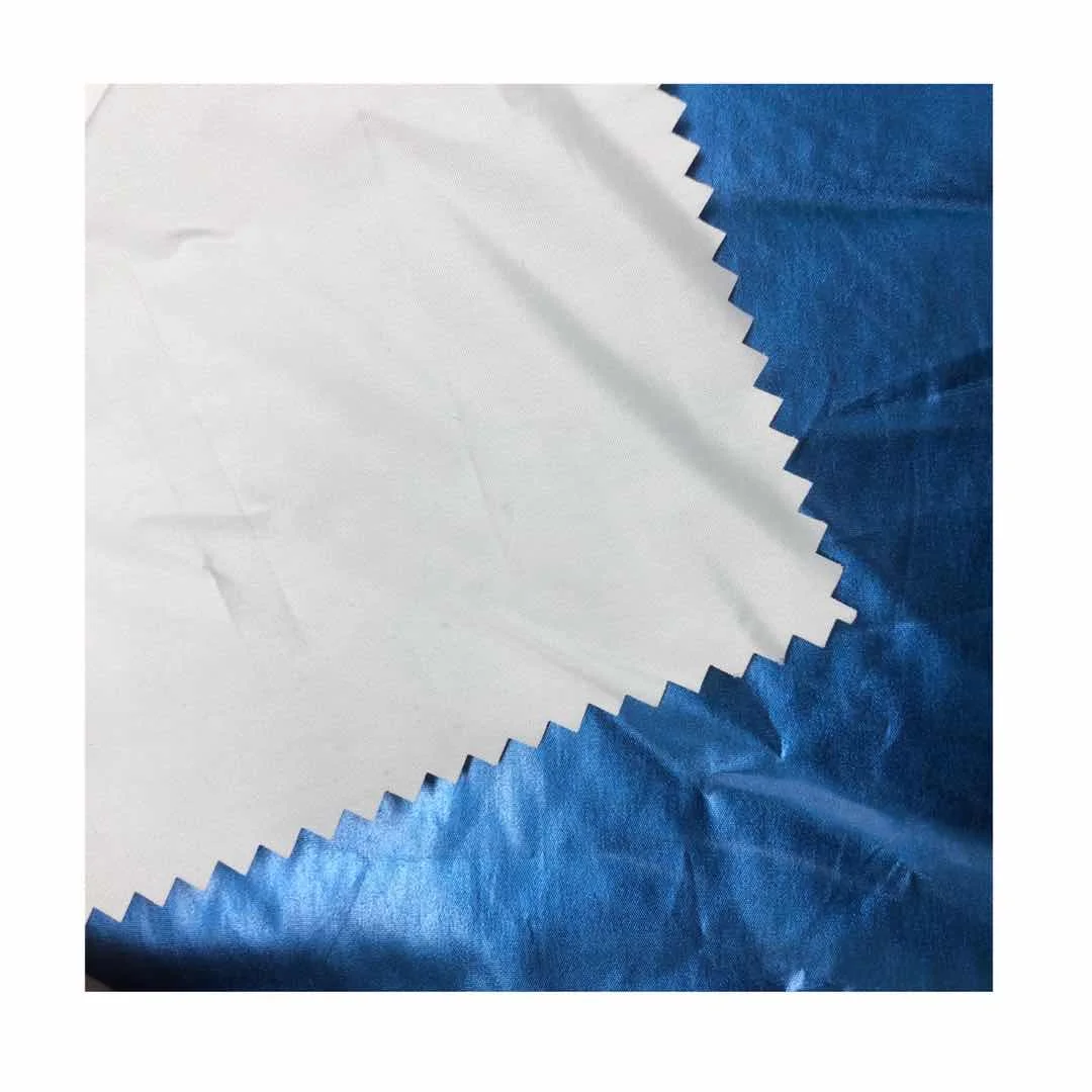
100% polyester pongee lusory mirror pu/pvc 50D*50D 104gsm 143cm 