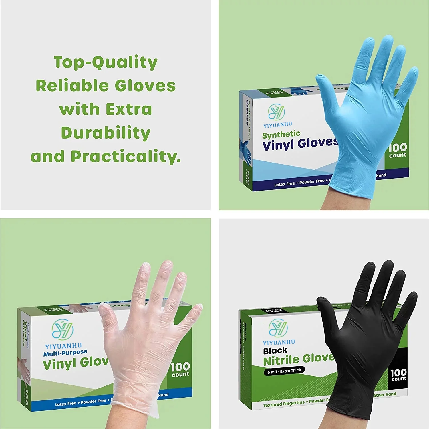 100Pcs Per Box mechanical nitrile Gloves Black Orange industrial usage 8 mil Nitrile Gloves wholesale