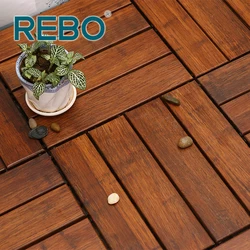 Eco click house bamboo outdoor decking flooring tile
