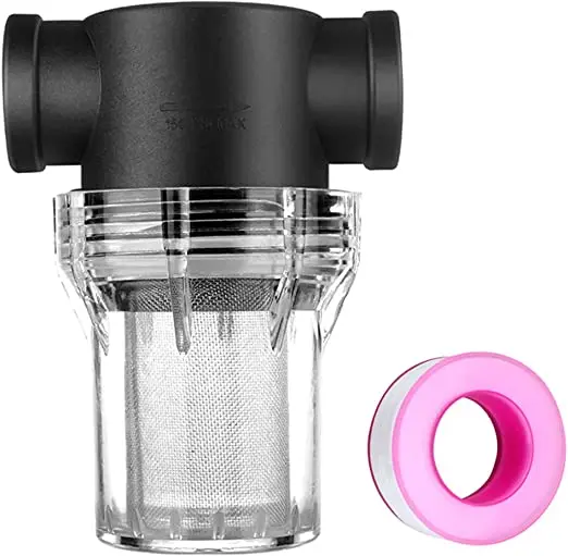 Sediment filter attached to raw water filter