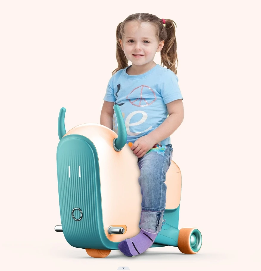 GNU travel suitcases child friendly electric scooter ride on suitcase kids luggage trolley travel