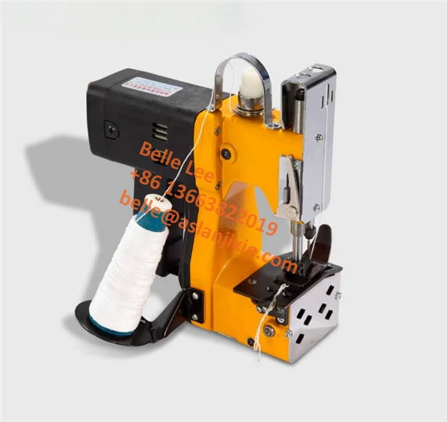 High Speed Bag Sealer Machine Carrot Woven Sack Bag Closer Machine Hand Hold Bag Sewing Machine with Battery