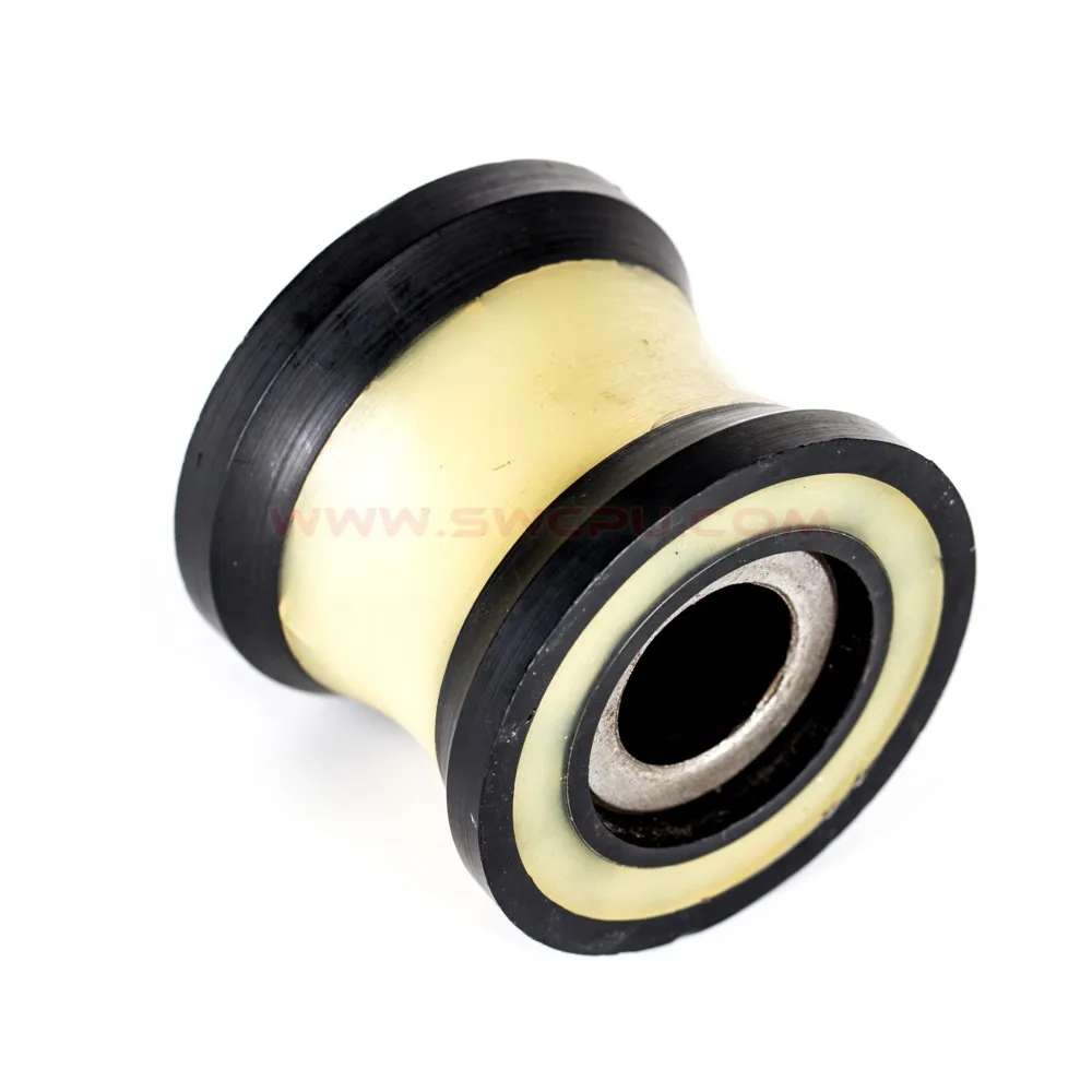 Plastic pulley with multiple U-shaped wire guide bearings