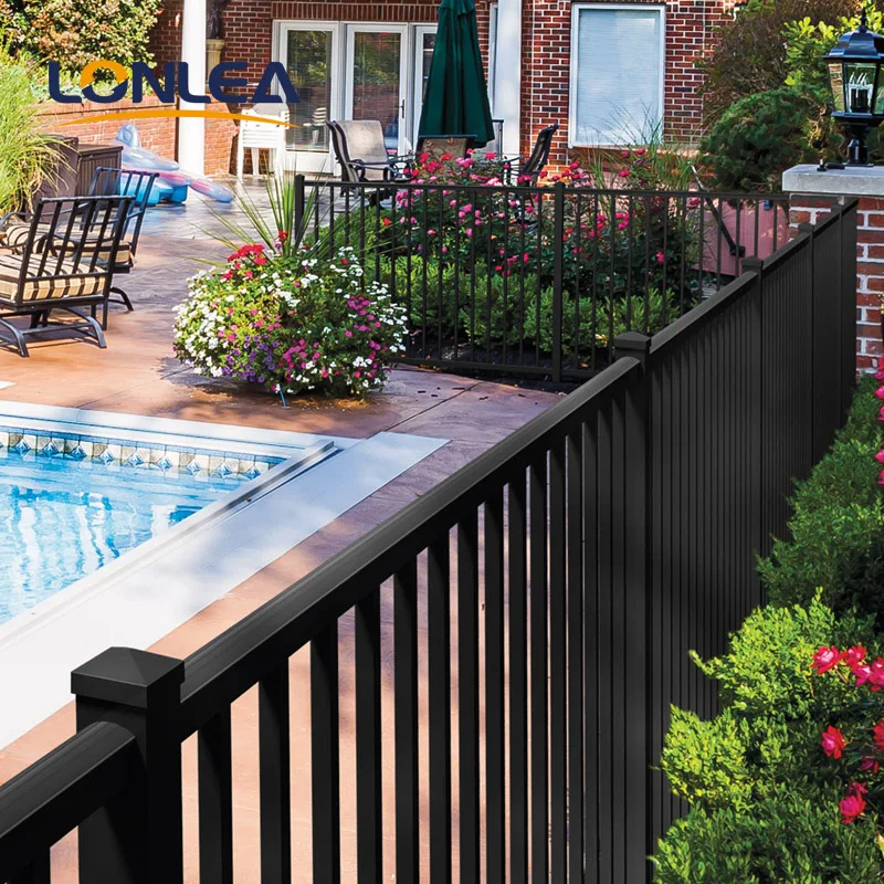 Modern Wrought Iron Design Fencing Galvanized Steel Garden Balcony Panel Metal Fence