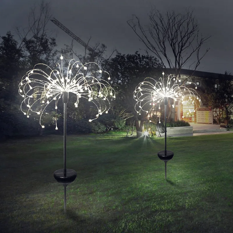 Outdoor Solar Powered 90 120 150 Led Grass Globe Dandelion Fireworks Lamp For Garden Lawn Landscape Lamp Holiday Light