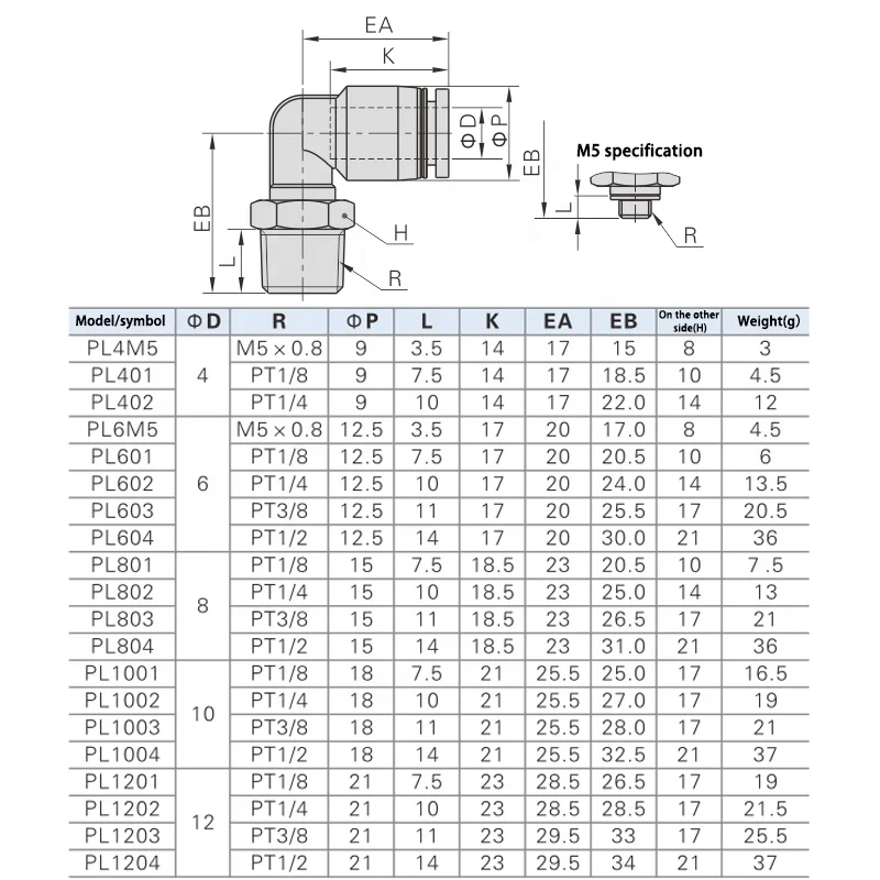 Push in fittings ss rotary push in two touch fitting stainless male & female 90 degree swivel elbow