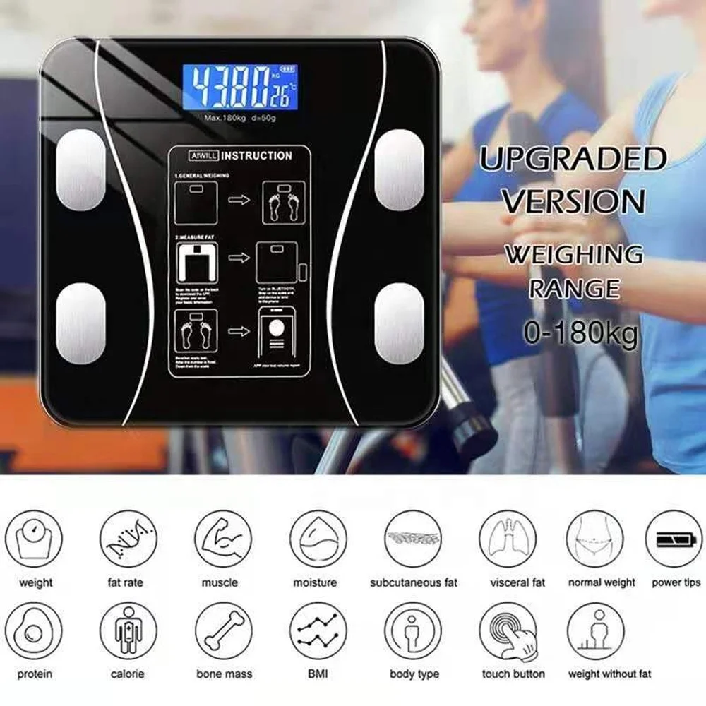 
High Quality Tempered Glass Stand Base BMI for Hotel and Home Body Scale Weight Composition 