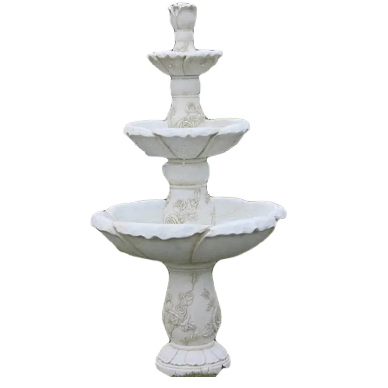 French Stone Garden Sculpture Fountain Mould Large White Marble Water Feature Outdoor Garden Decorative Granite Pool Fountains