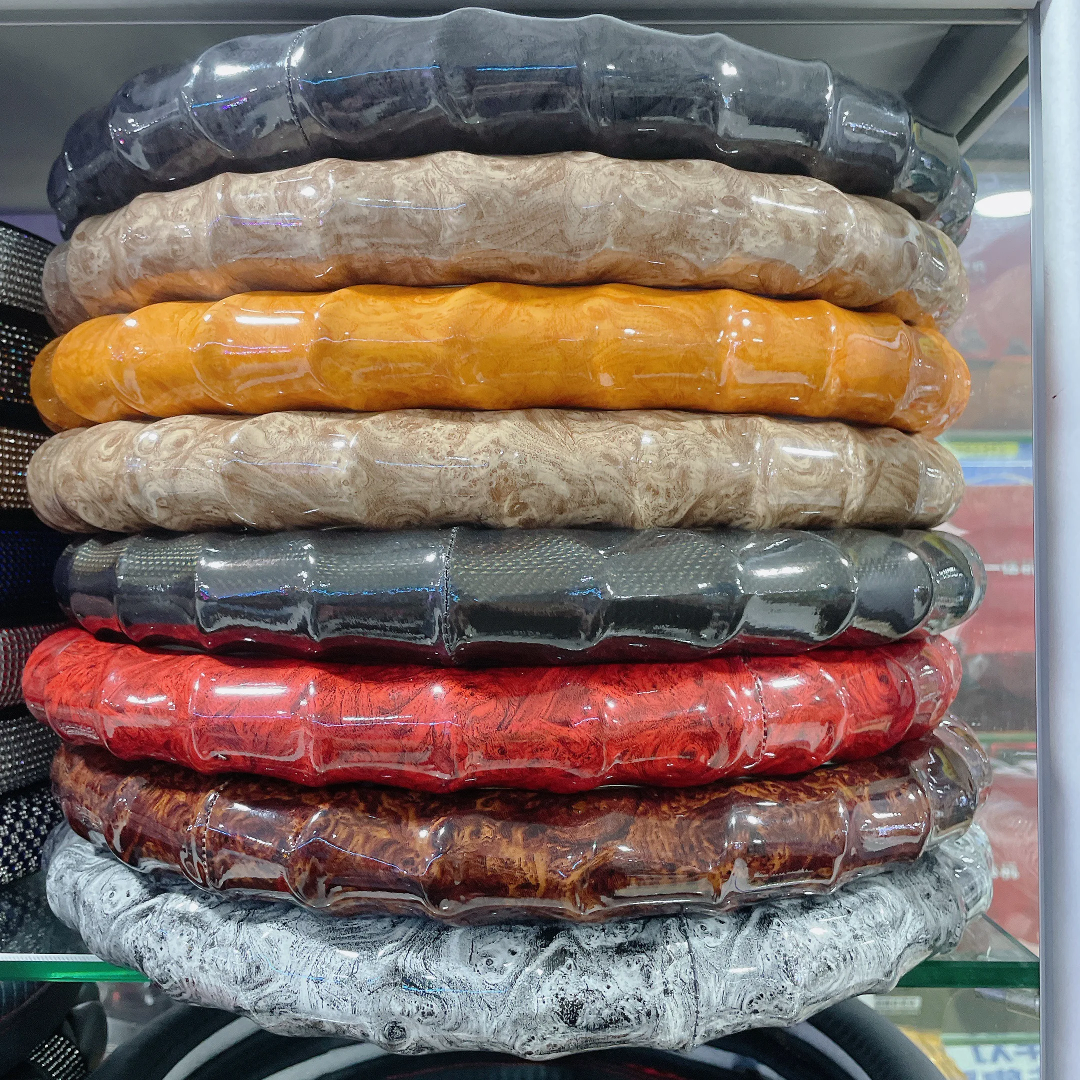 Car interior accessories 2023 PU leather Car Steering Wheel Cover Comfortable Sports anti -skid car steering wheel cover