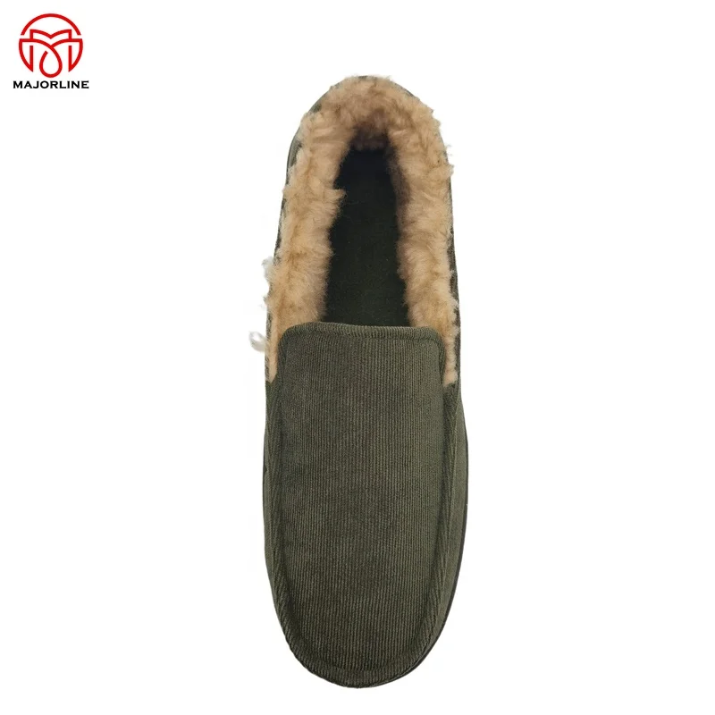 OEM selling  Manufacturer Custom Wholesale coduroy Slippers for Men Flat Moccasins Loafer Driving Shoes Dress Shoes for Men