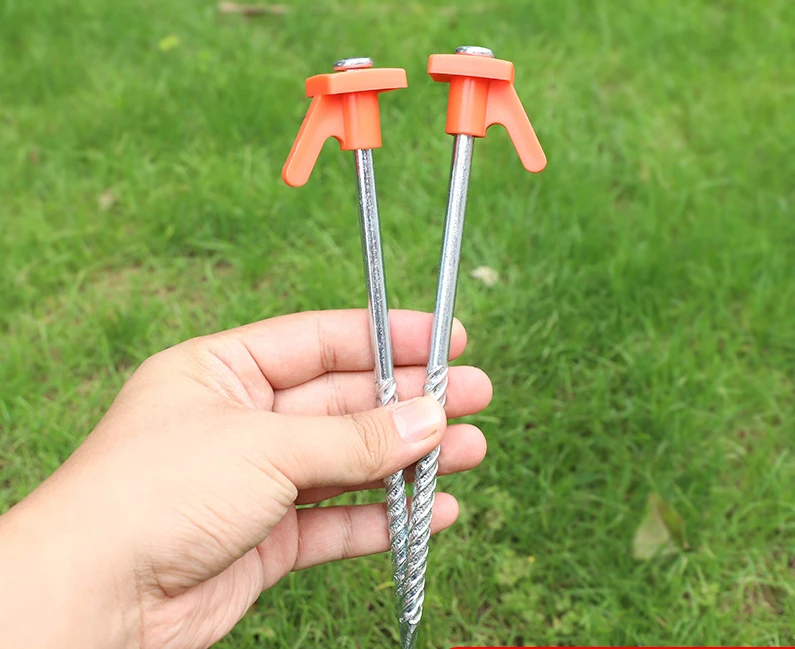 Wholesale In Stock Hot Selling Long 21cm Stainless Steel Tent Floor Nail Outdoor Non-Deformable Camping Tent Peg For Camping