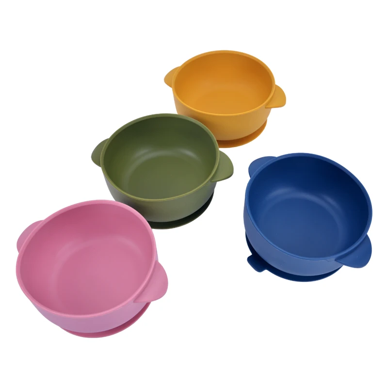 100% food grade silicone baby products safe and unbreakable tableware silicone bowl