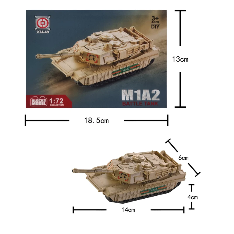 1:72 Micro building blocks toys tiger tank kids plastic toys wholesale price