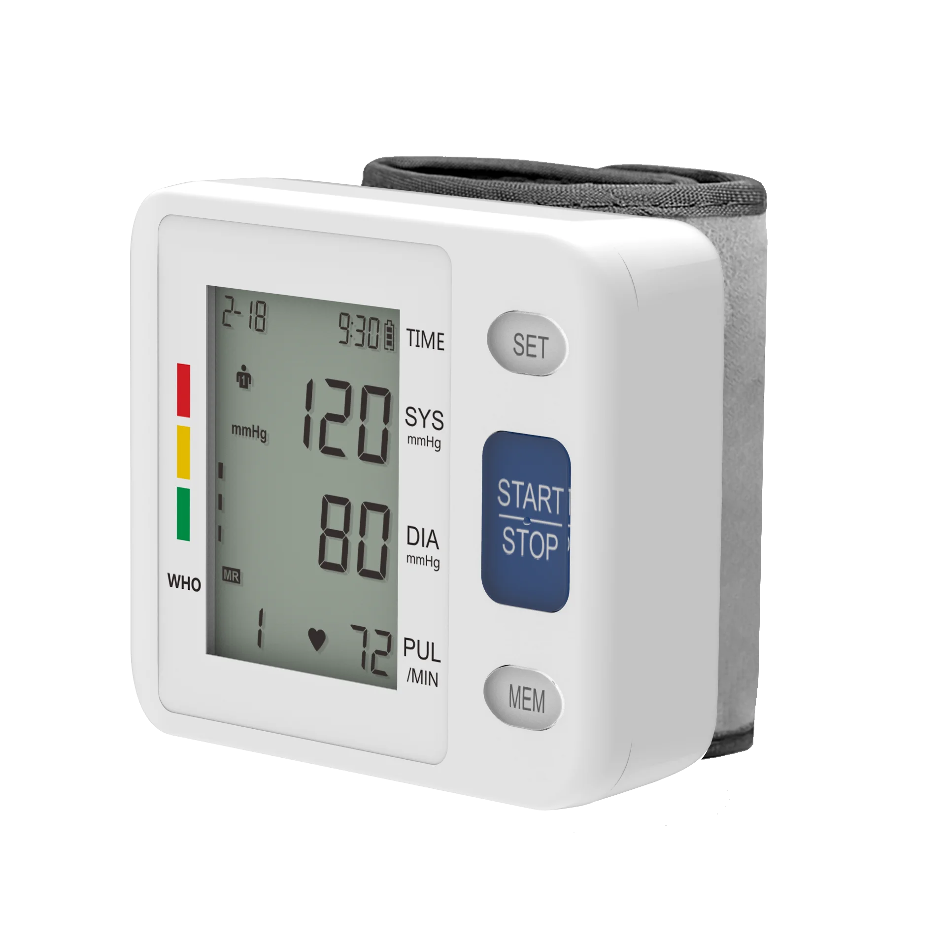 Portable Electronic Wrist Blood Pressure Monitor Accuracy heart rate irregular detector with blue tooth Blood Pressure Monitor