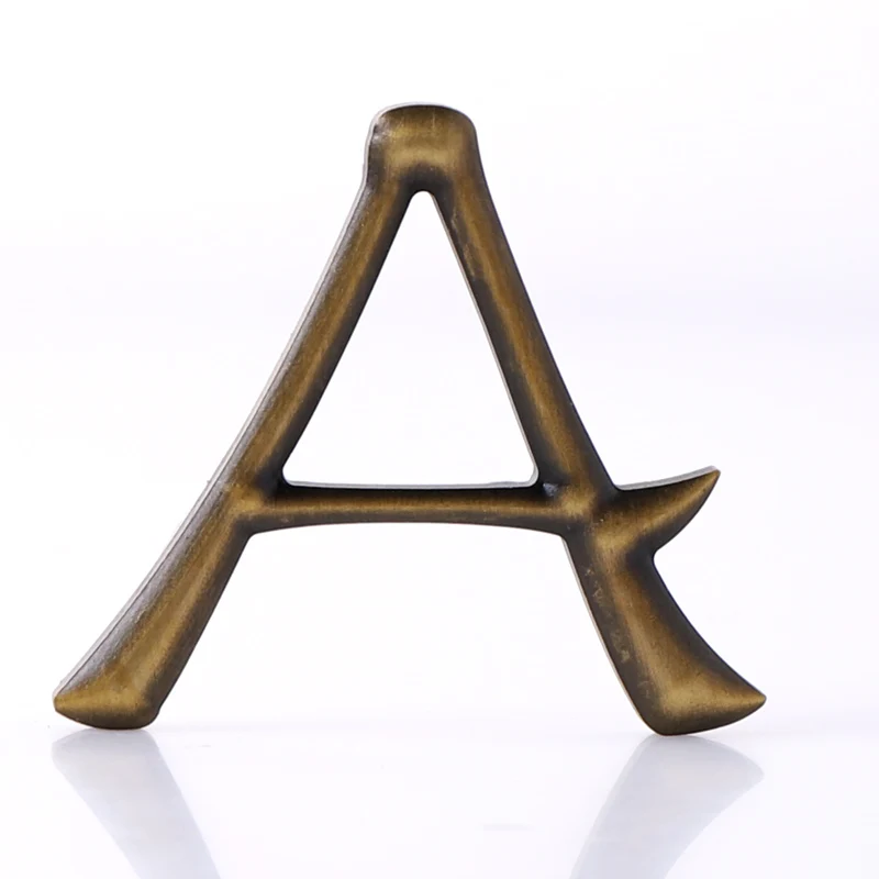 Оптовая продажа пользовательский знак 3D гравированный латунный номер дома адресный канал буквенные знаки подвесные настенные металлические