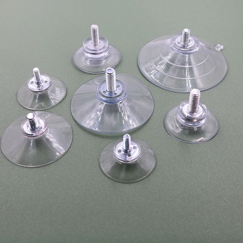 Clear screw suction cup 34mm 45mm 54mm 64mm glass adjustable suction cup Furniture coffee table glass fixing screw suction cup