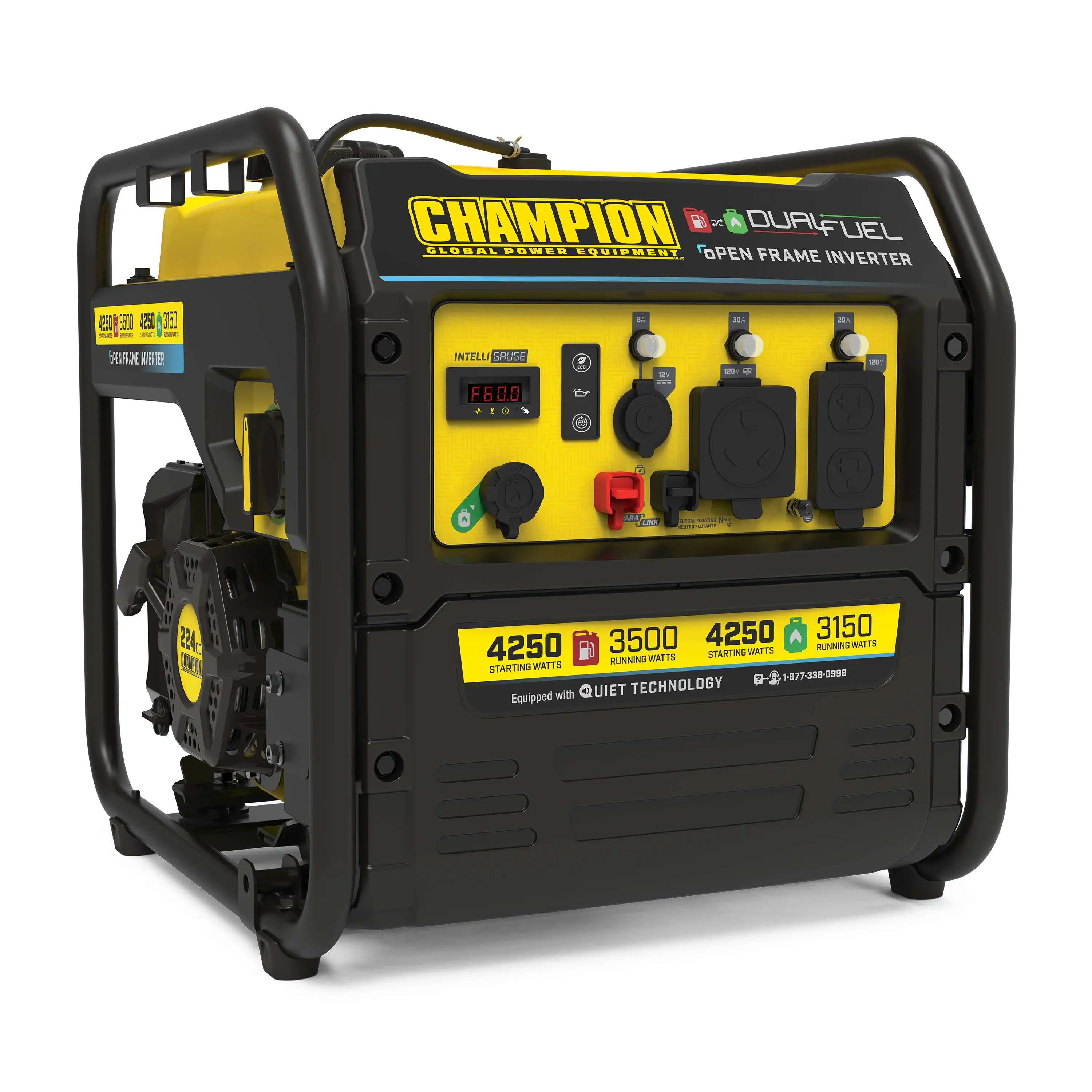 Champion  5kw Portable Digital Inverter dual fuel gasoline LPG generator