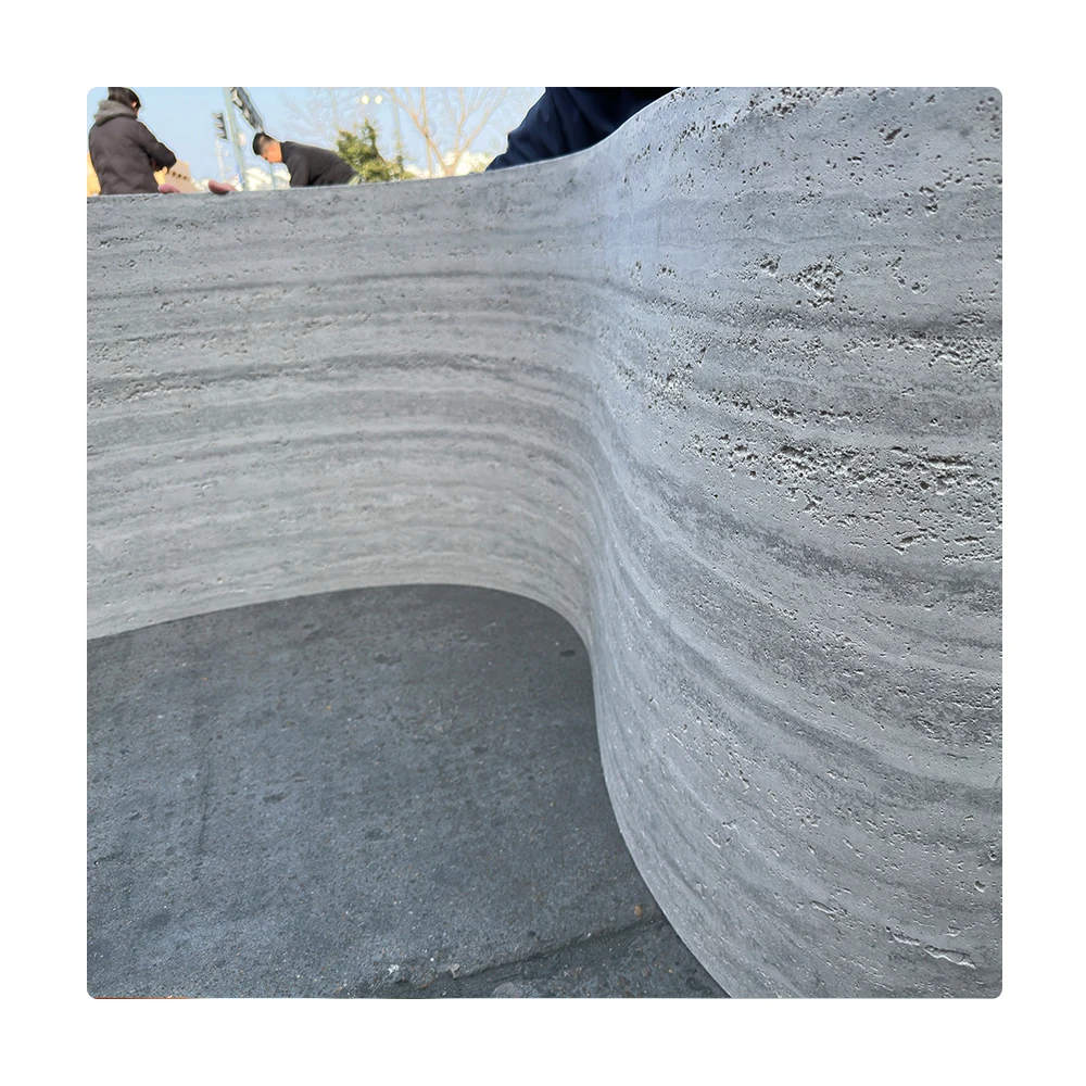 Flexible Exterior Roman Travertine Marble Effect Veneer Tiles Clad Material Flexible Clay Wall Tile
