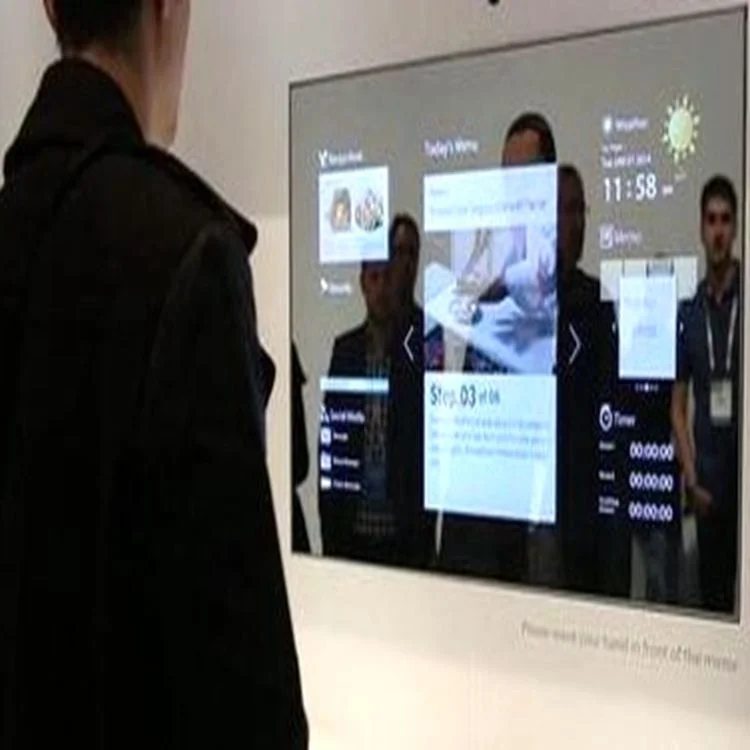 Hot Sale  Mirror Display Glass Electronic Tempered Glass Transmittance 33% For Make Up Magic Mirror