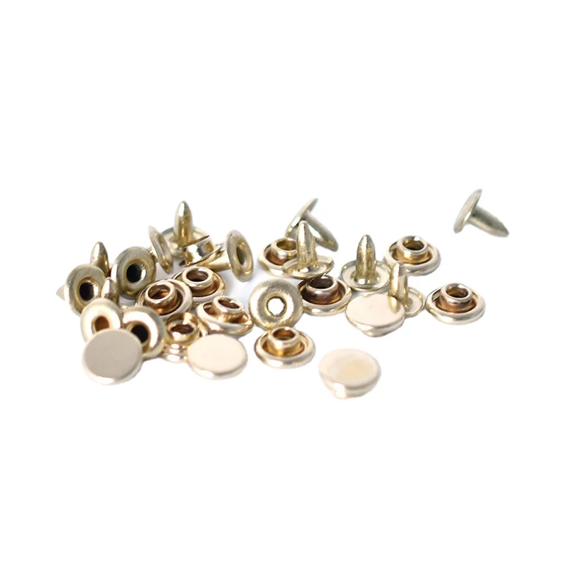 Manufacturers Supply Solid Brass Flat Head Cap Rapid Rivets Studs for Leather Belt Bag Jeans
