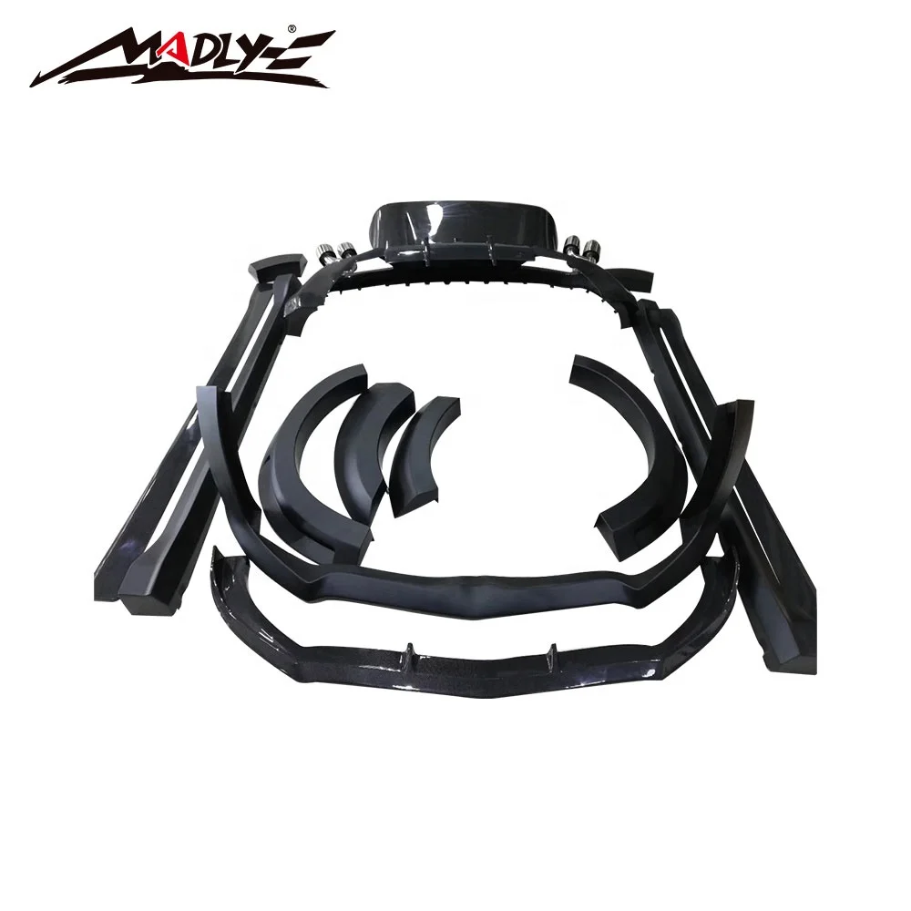 Набор для Alfa Romeo STELVIO MD, комплект для широкого тела, передняя губа, задняя губа, вспышки крыла, боковые юбки, выхлопные наконечники и спойлер