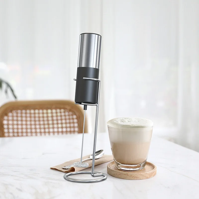 hot sale Handheld Steamer Coffee Drinks Foamer Mixer With Stand Handheld Foam Electric Battery Operated Milk Frother