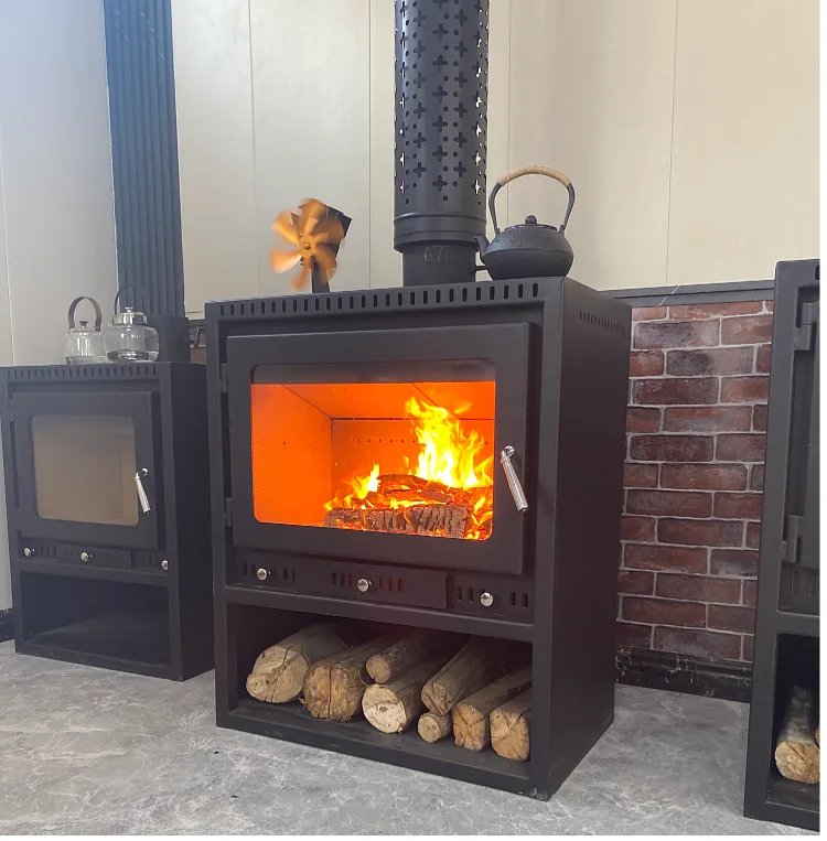 Low emission and roar of a real wood fire with freestanding wood burning stoves
