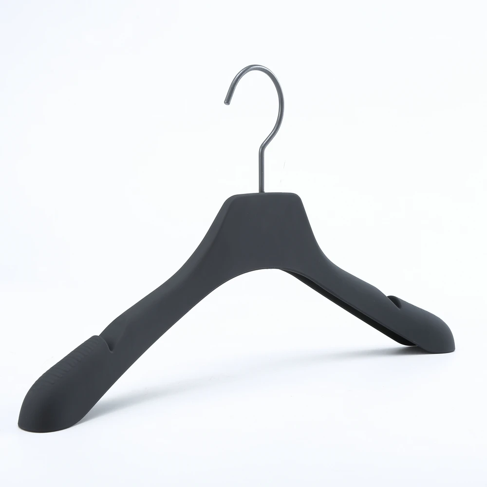 39.3cm ABS Recycle Material plastic hanger black clothes hangers for clothing stores