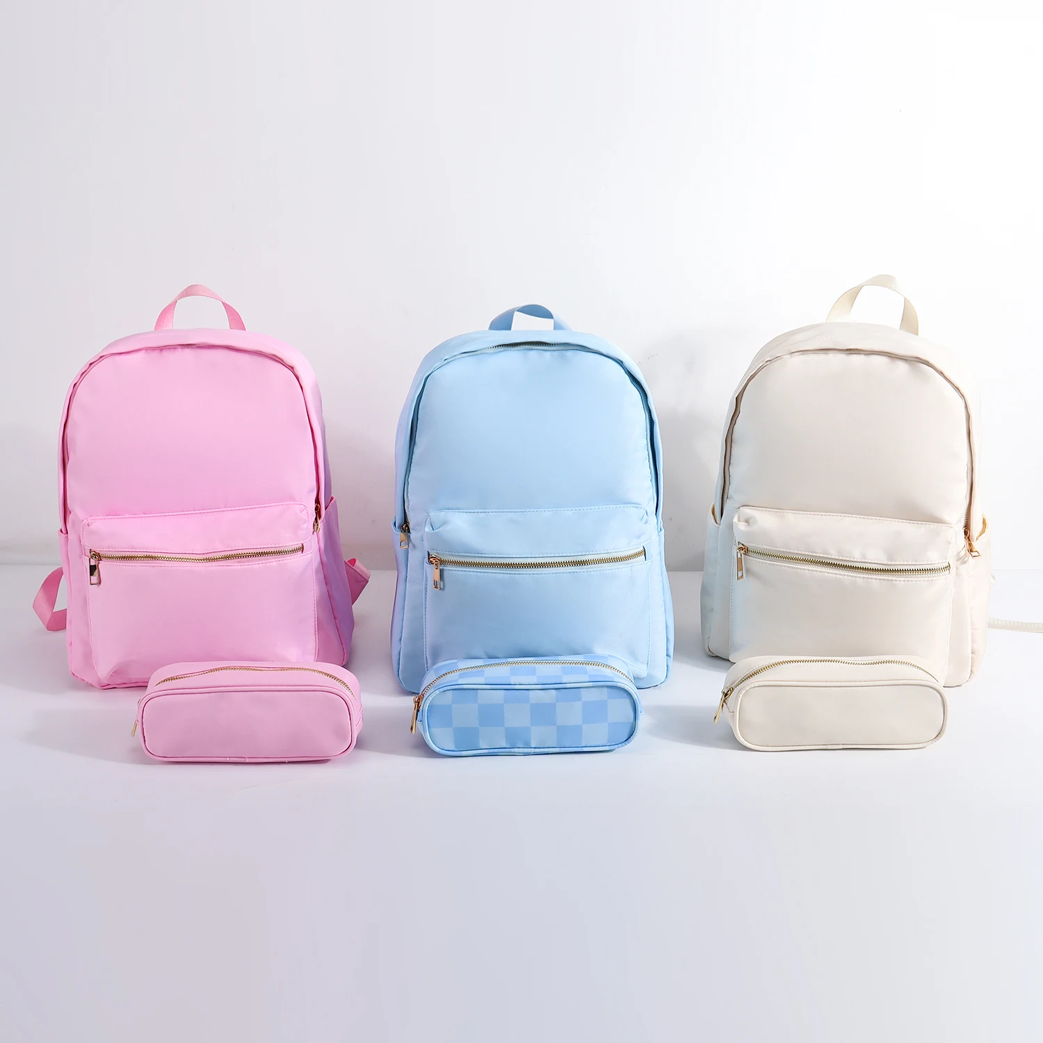 Keymay Personalized Letter Patches Back to School Bag Children Rucksack Waterproof Nylon Teenagers Student Girls Kids Backpacks