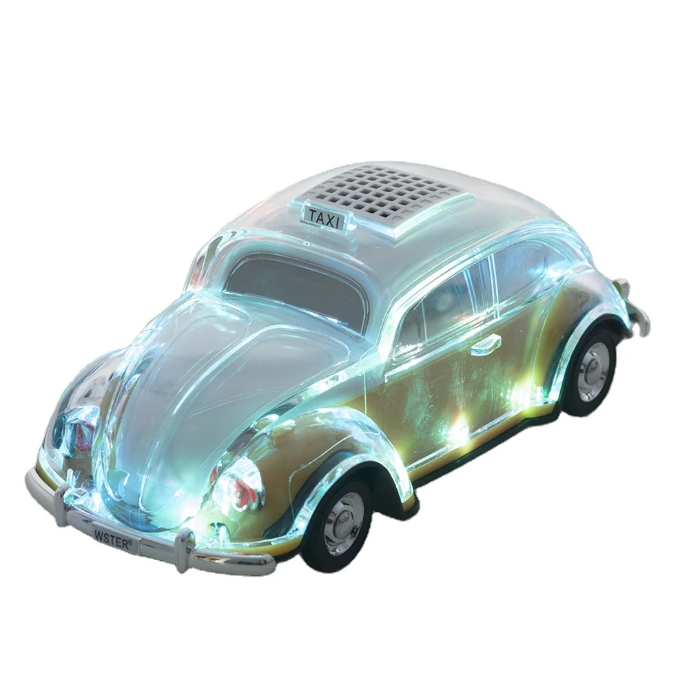 Portable Car Shape Music Bt Speaker With Perfect Sound Support USB TF Card FM Radio Wireless Audio Player Speaker