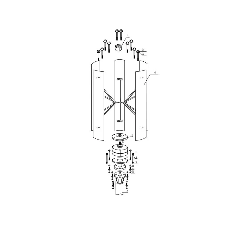Factory Vertical Axis Maglev Wind Turbine Generator 5kw 8kw 24v 48v 5 Blades Free Energy For Homeuse Windmills Low RPM