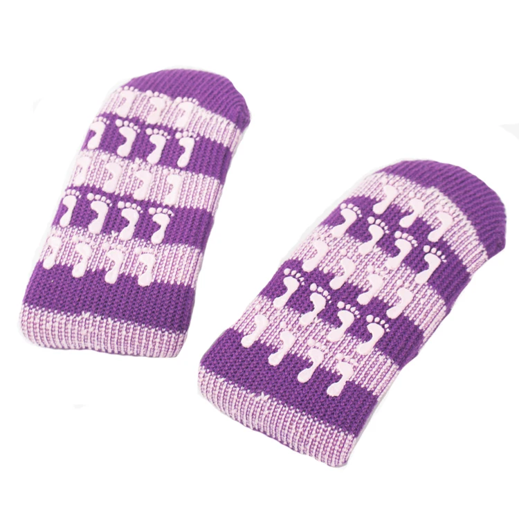 custom warm fuzzy socks brushed thermal socks grip winter socks