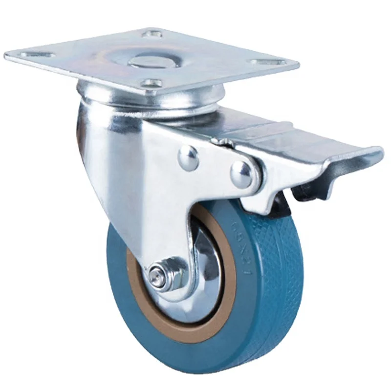 Furniture Caster Retractable 4 inch Industrial Roller Castors with brake