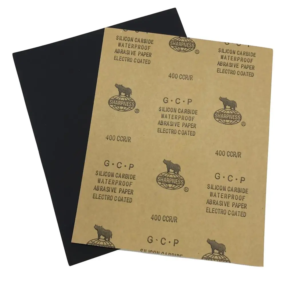 SHARPNESS Cwt Kraft Paper SiC Abrasive Sand Paper Grit 60 to Grit 2000 230mmx280mm Paper Sheet for Automotive Repairing