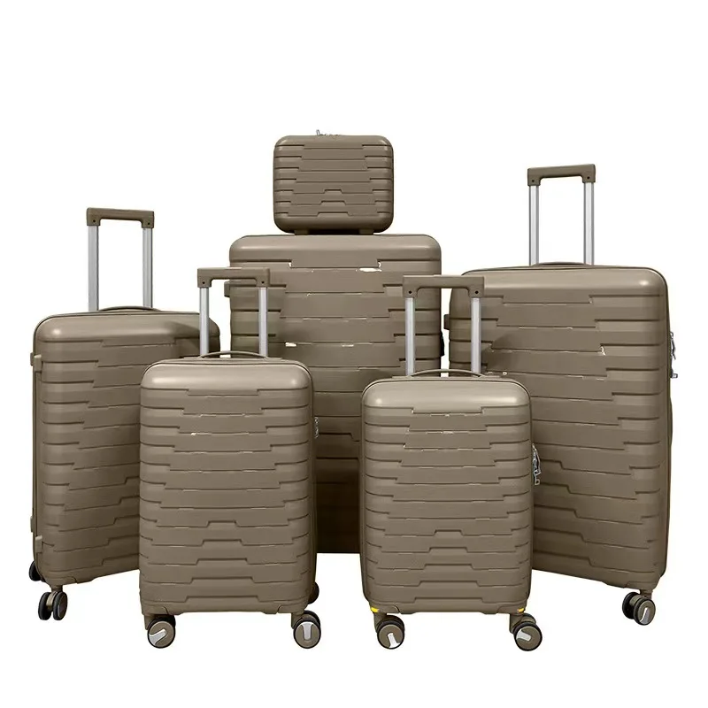 Wholesale Unisex Designer President Luggage Set 20/24/28 Inch Large Aluminum Suitcase 4 Spinner Wheels Nylon Material Travel