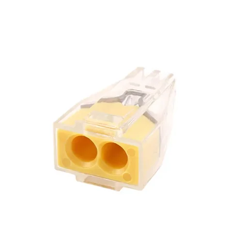 New Universal Compact Push Wire Wiring Connector For Junction box 2 pin Conductor Terminal Block With Lever