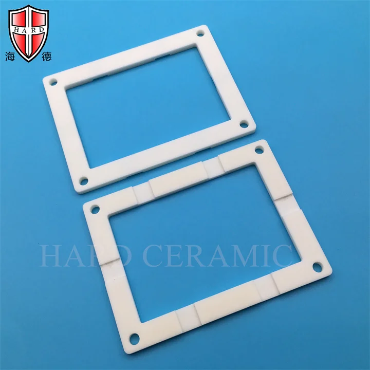 cnc machining high thermal conductivity 99.7% alumina ceramic holder support frame