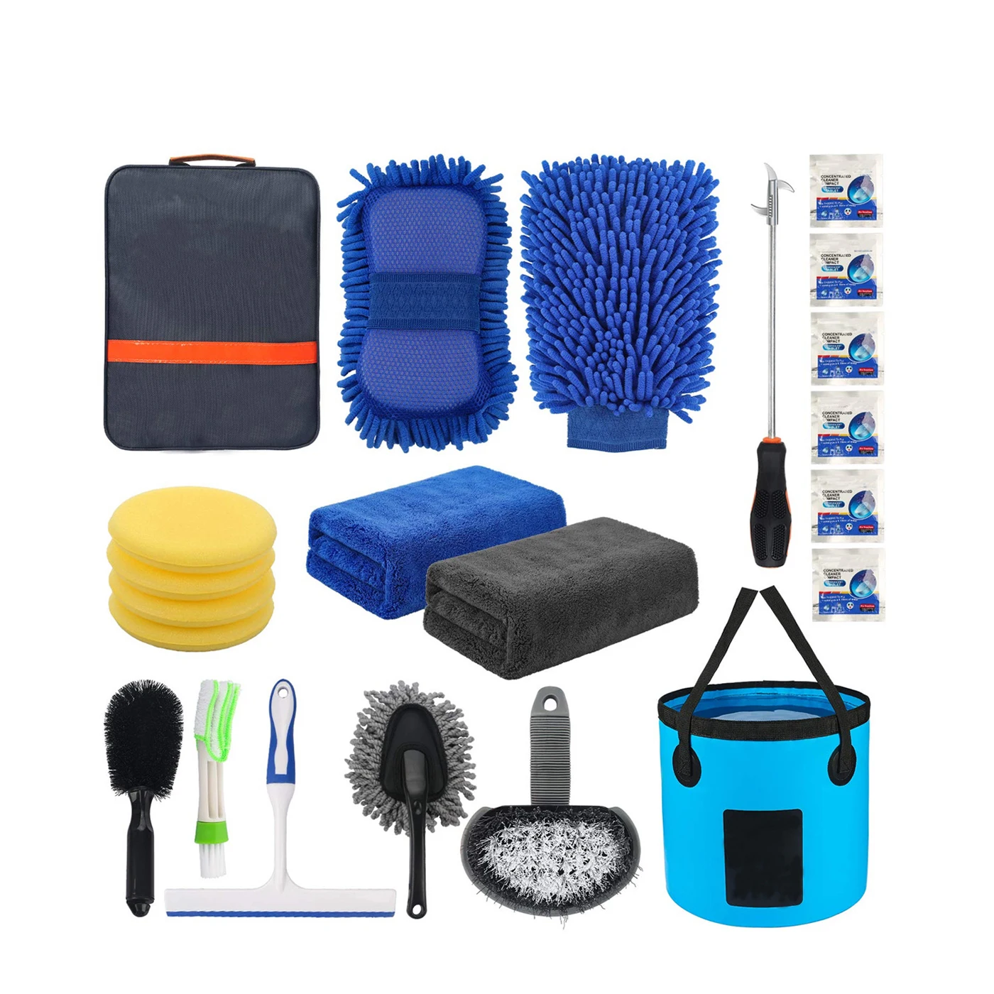 Car washing tools mop brush set winter snow remover cloth self driving set car washing cleaning set