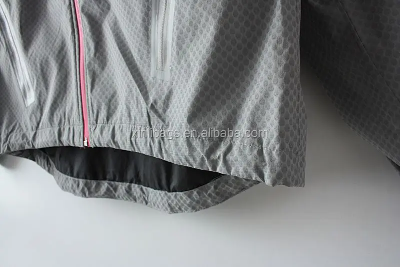 Manufacturers Customized Made  Lined Reflective Logo Impermeable Raincoat Waterproof Jacket For Delivery